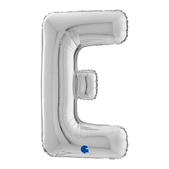 Riesenbuchstabe Folienballon 26"/66cm | Silber #E