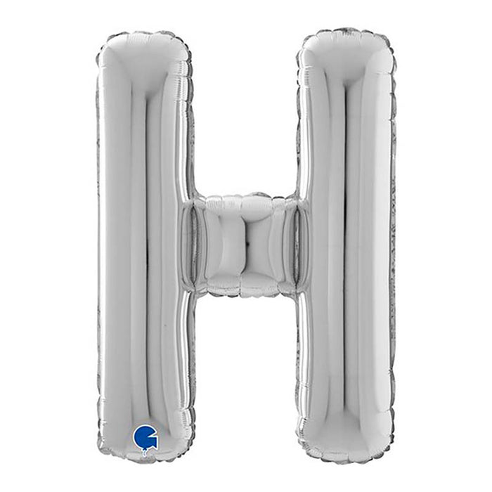 Riesenbuchstabe Folienballon 26"/66cm | Silber #H
