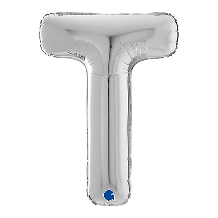 Riesenbuchstabe Folienballon 26"/66cm | Silber #T