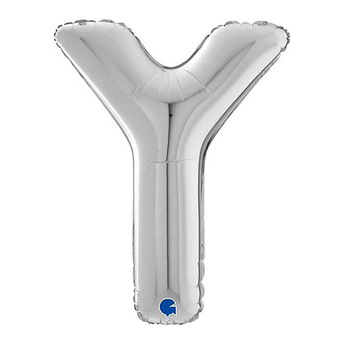 Riesenbuchstabe Folienballon 26"/66cm | Silber #Y