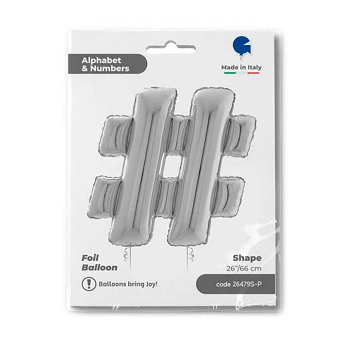 Riesenbuchstabe Folienballon 26"/66cm | Silber #