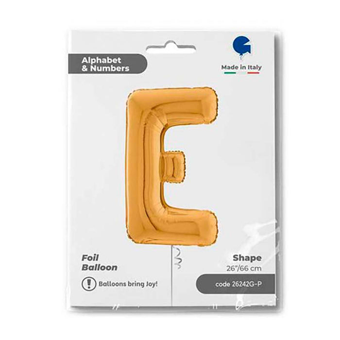 Riesenbuchstabe Folienballon 26"/66cm | Gold #E