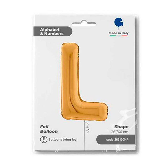 Riesenbuchstabe Folienballon 26"/66cm | Gold #L