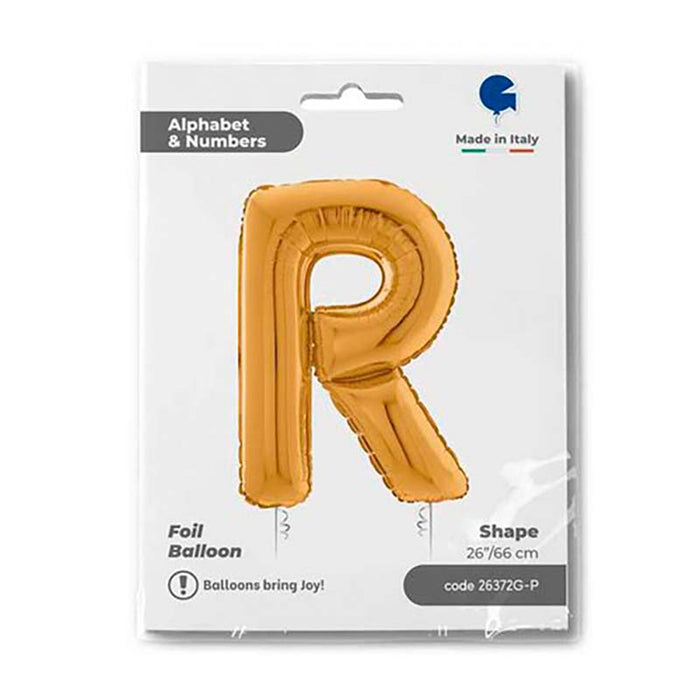 Riesenbuchstabe Folienballon 26"/66cm | Gold #R