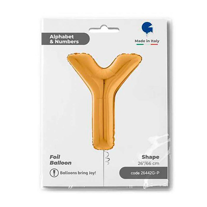 Riesenbuchstabe Folienballon 26"/66cm | Gold #Y