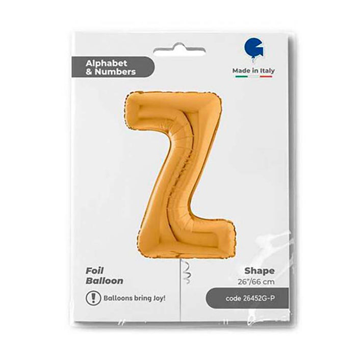 Riesenbuchstabe Folienballon 26"/66cm | Gold #Z