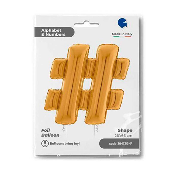 Riesenbuchstabe Folienballon 26"/66cm | Gold #