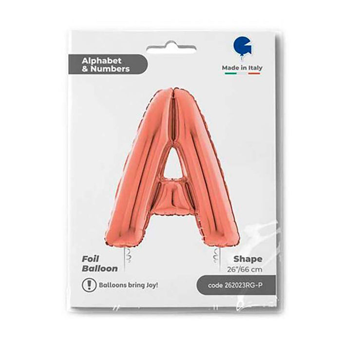 Riesenbuchstabe Folienballon 26"/66cm | Rosegold #A