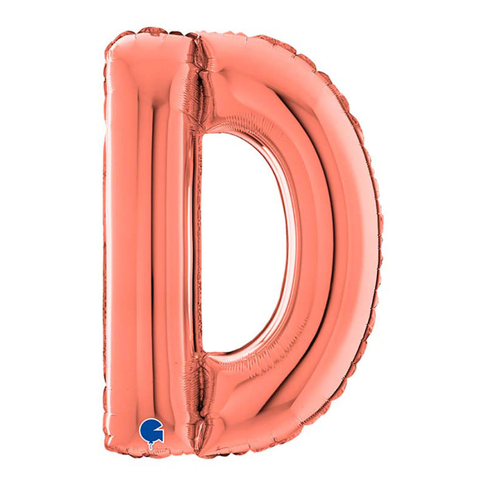 Riesenbuchstabe Folienballon 26"/66cm | Rosegold #D