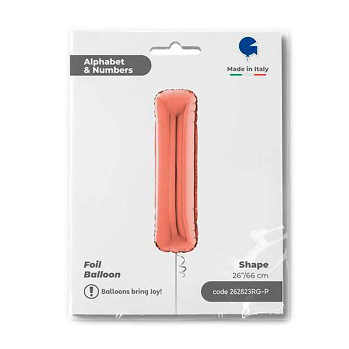 Riesenbuchstabe Folienballon 26"/66cm | Rosegold #I