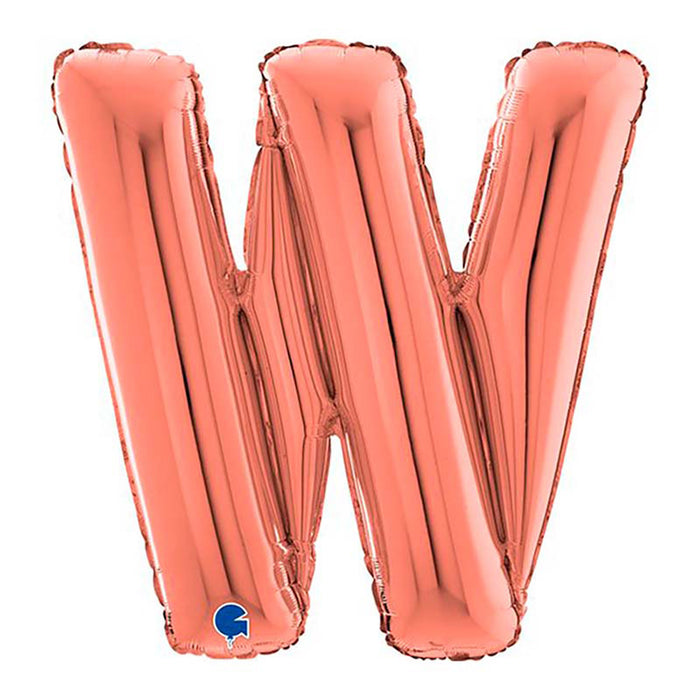 Riesenbuchstabe Folienballon 26"/66cm | Rosegold #W