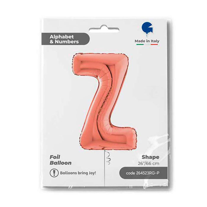 Riesenbuchstabe Folienballon 26"/66cm | Rosegold #Z
