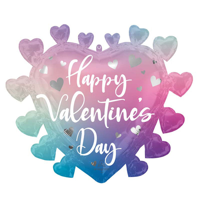 Shape Folienballon "Happy Valentins Day" Herz | 68 x 58 cm