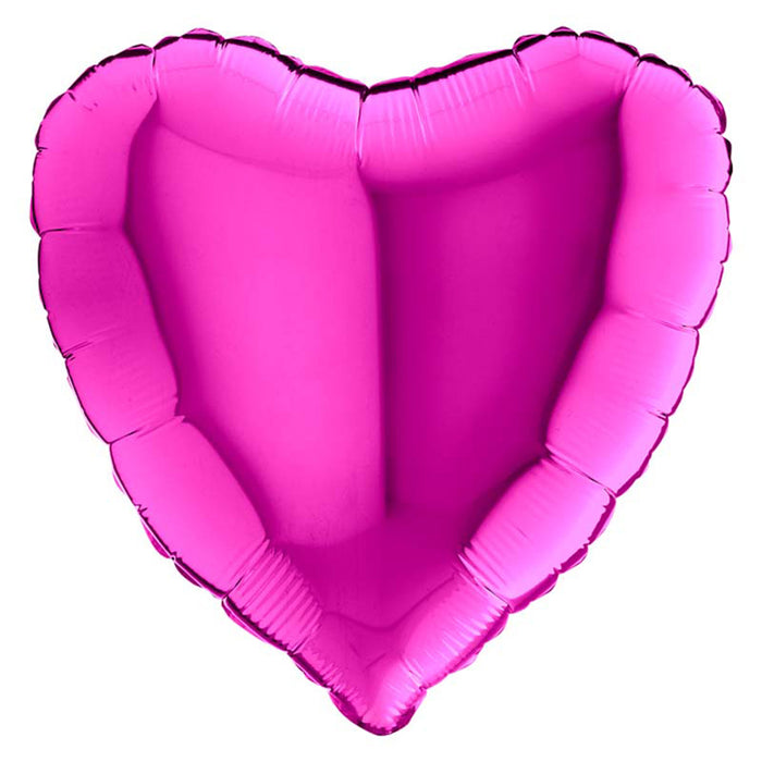 18"/Ø46cm Folienballon Lose - Uni Herz | Purple