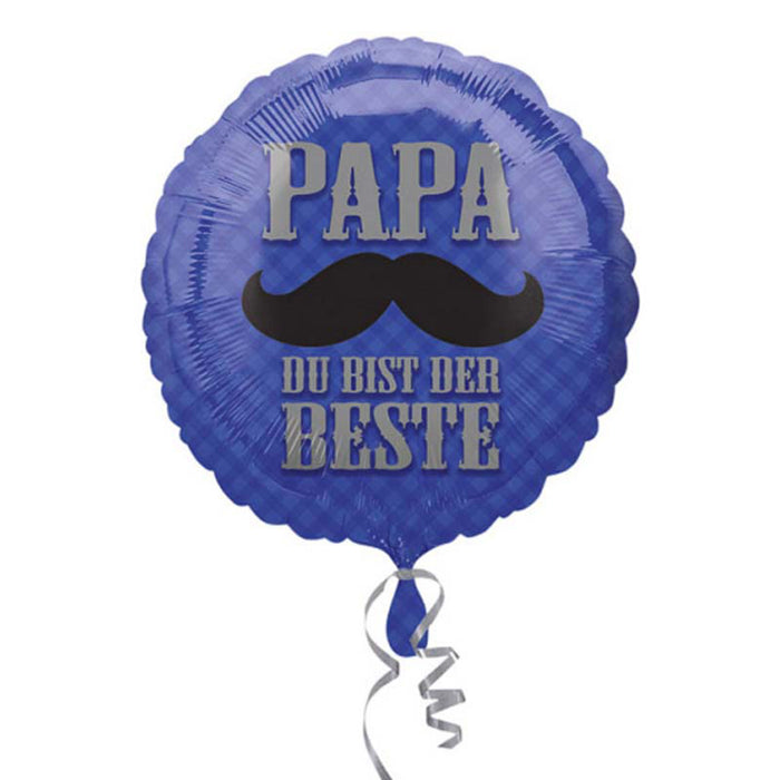 ABC18 Folienballon "Papa du bist der Beste" S40 | Ø 45 cm