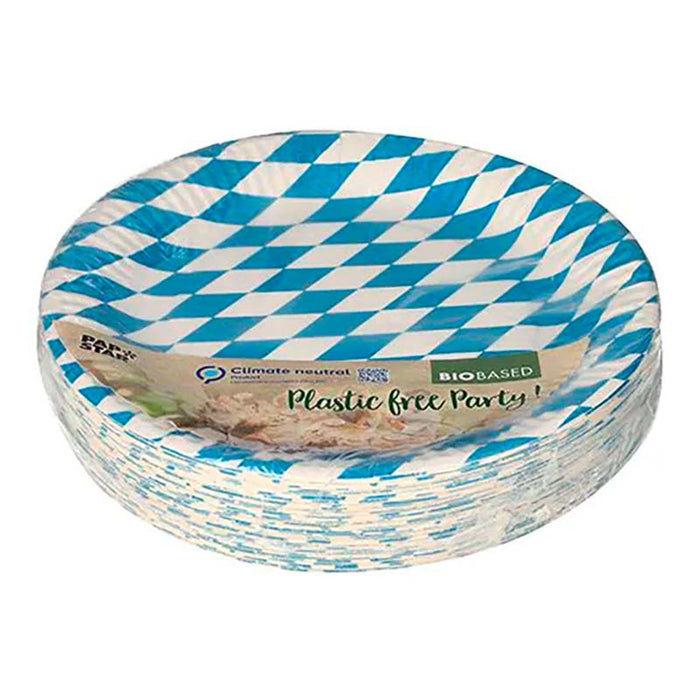 Pappteller Bayerisch Raute 23cmØ/50 St. FSC