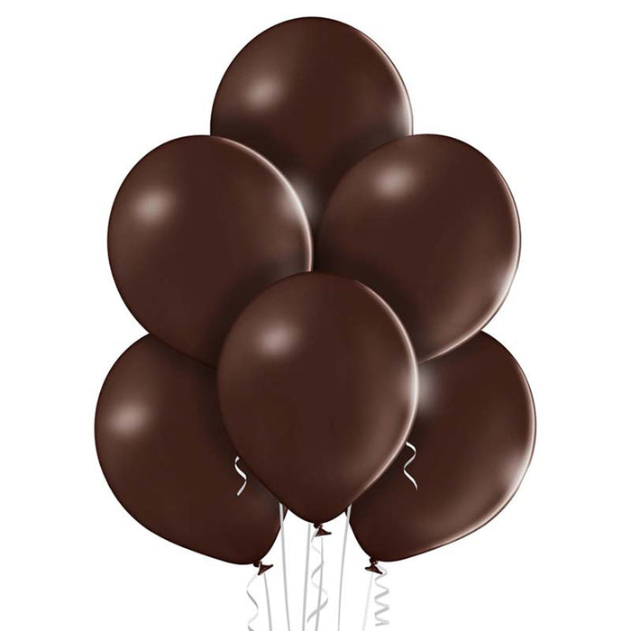 50 Luftballons Uni Pastell Ø 30/33cm | Cocoa Brown