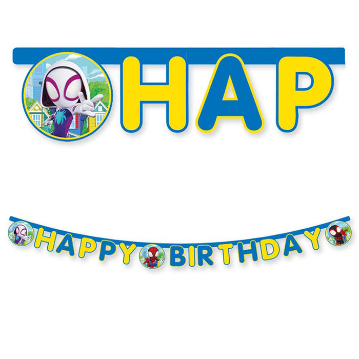 Buchstabengirlande Happy Birthday Spidey 200cm