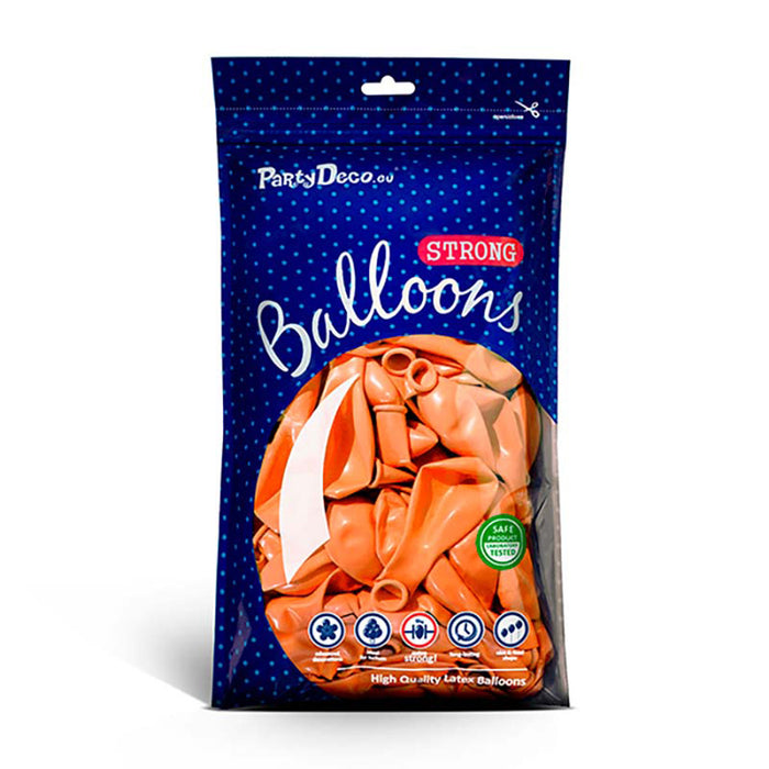 50 Stk. Luftballon Ø30cm "Uni Metallic" | Orange/Mandarine