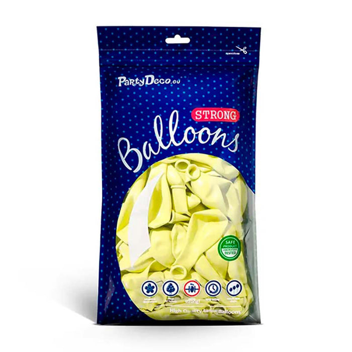 50 Stk. Luftballon Ø30cm "Uni Pastell" | Hellgelb