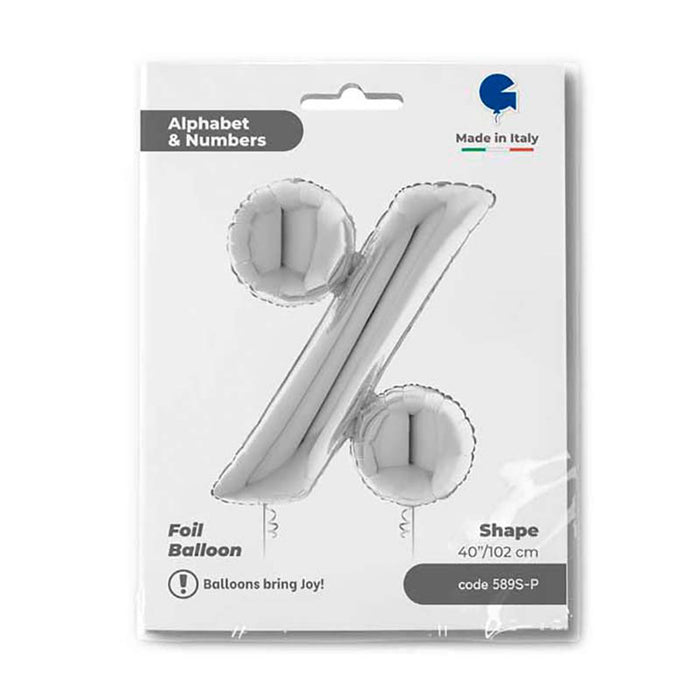 Riesenbuchstabe Folienballon 40"/102cm | Silber #%