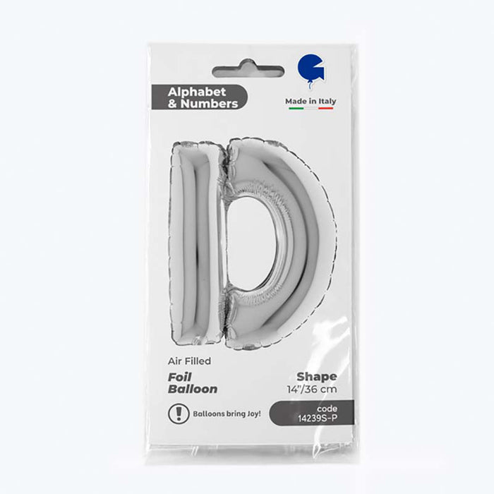 ABC14 Buchstabe D silber 36 cm