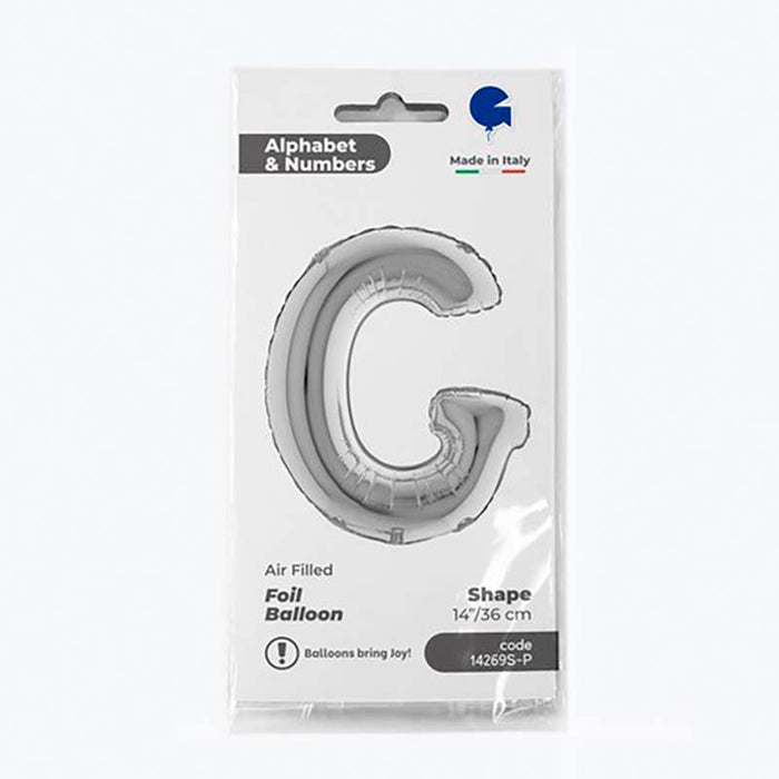 ABC14 Buchstabe G silber 36 cm