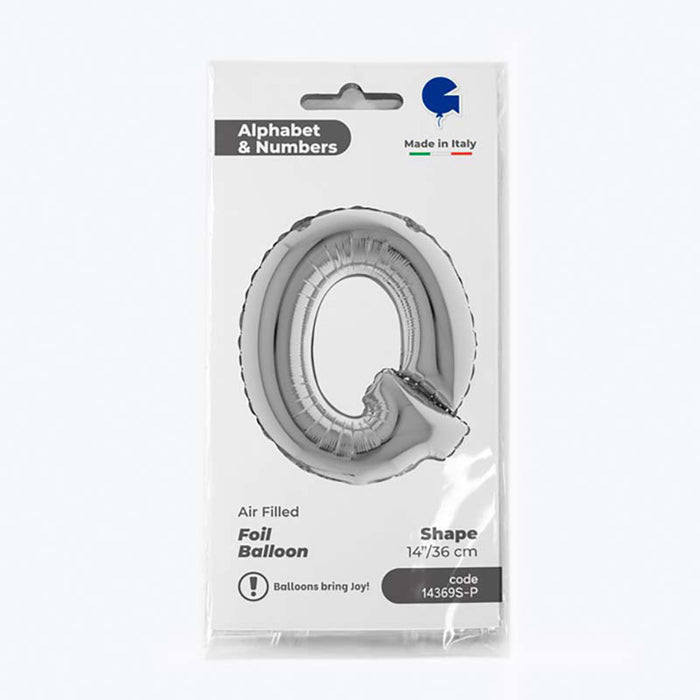 ABC14 Buchstabe Q silber 36 cm