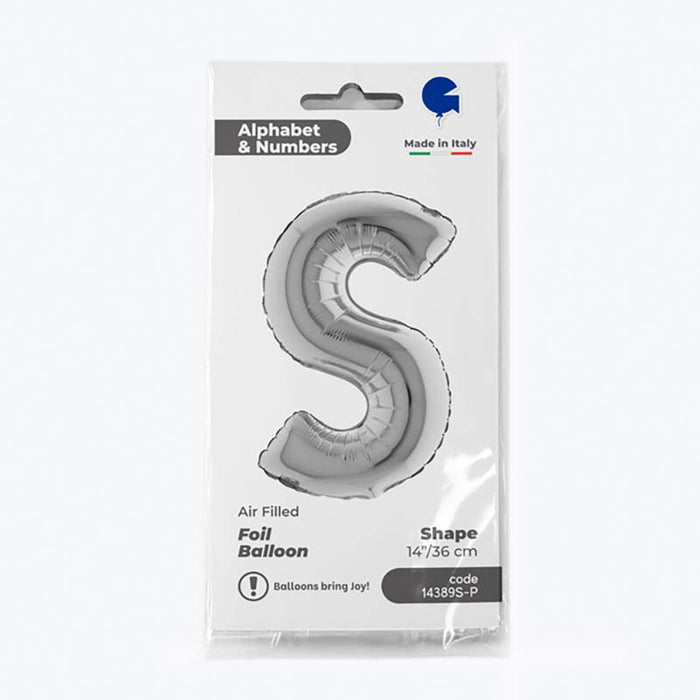ABC14 Buchstabe S silber 36 cm