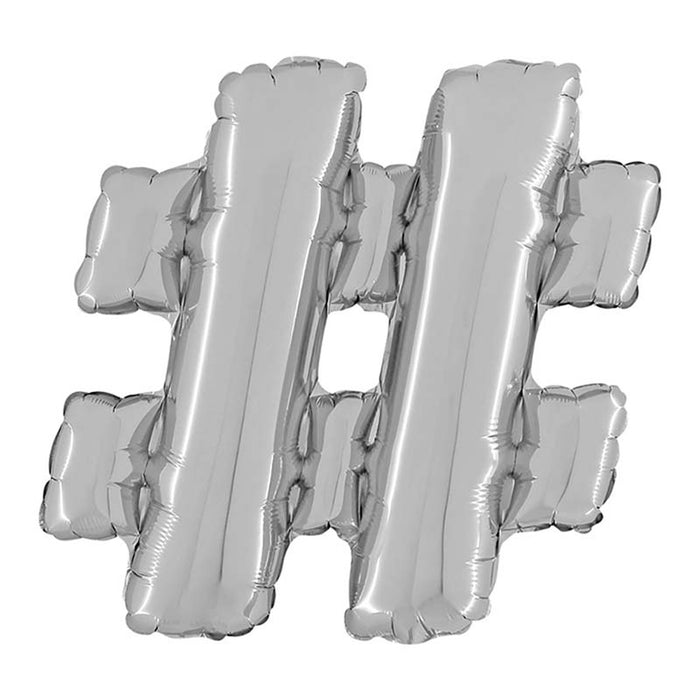 ABC14 Buchstabe # silber 36 cm