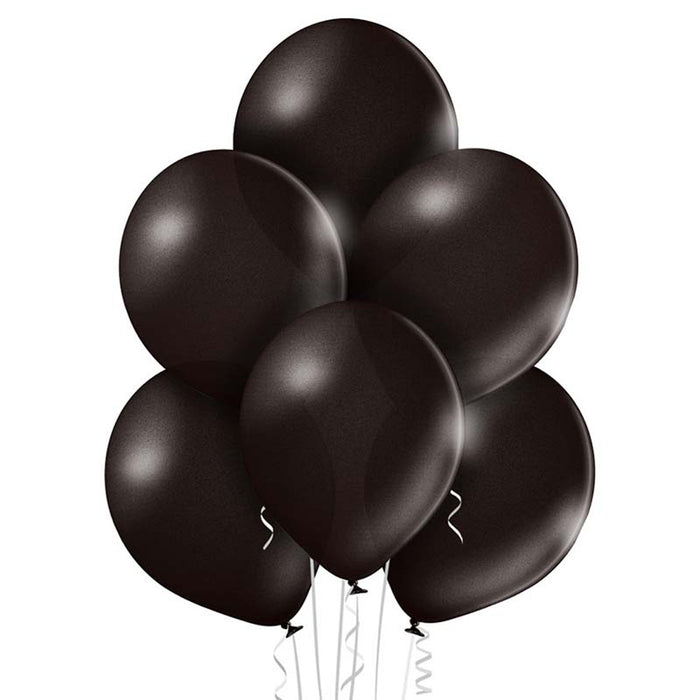 25 Stk. Luftballon Uni Metallic Ø 30cm | Schwarz#090