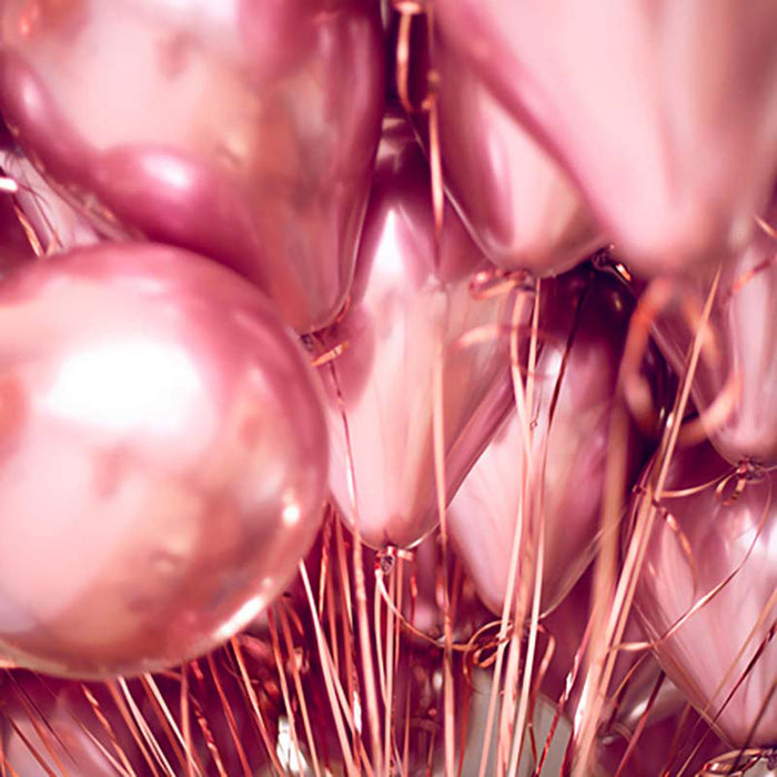 10 Stk. Luftballon Ø30cm "Uni Glossy" | Rosegold