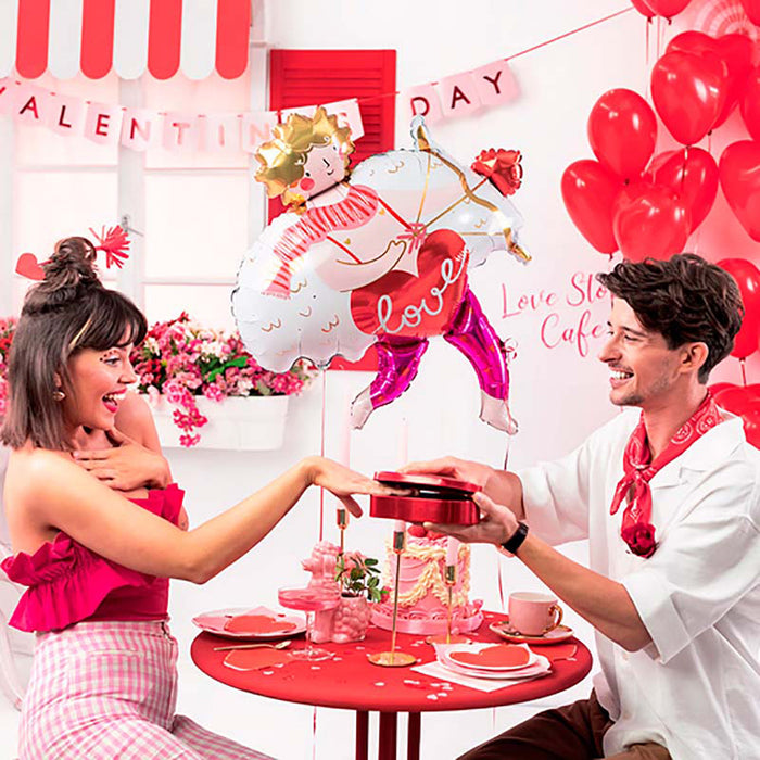 100 Stk. Herz Luftballon Ø40cm "Unifarben" | Rot