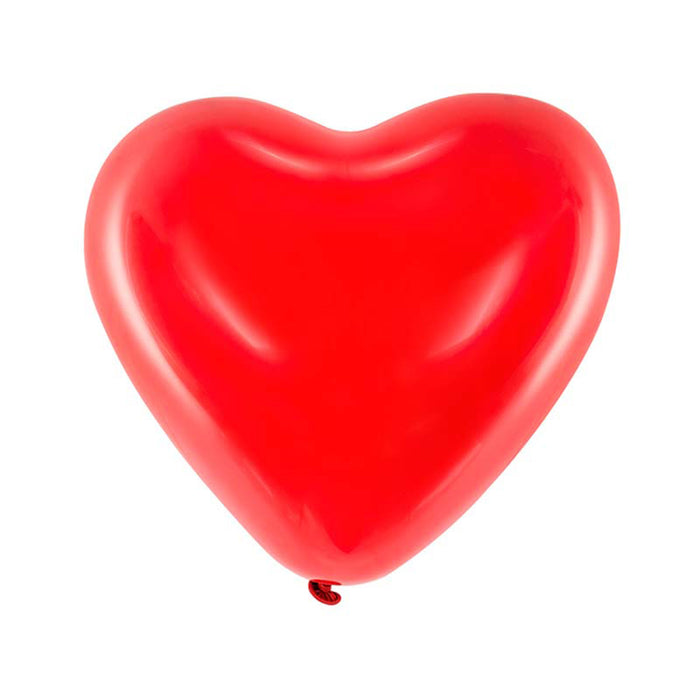 100 Stk. Herz Luftballon Ø40cm "Unifarben" | Rot