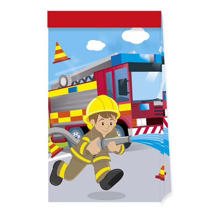 Geschenktüte Papier Feuerwehr 4Stk FSC