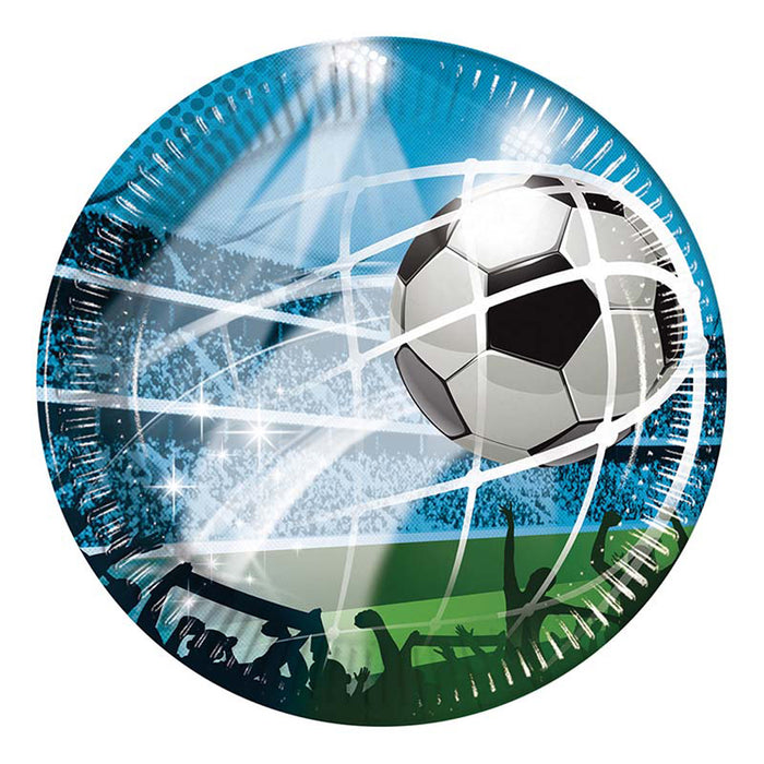 Pappteller Fußball 23 cm Ø | 8 Stück FSC