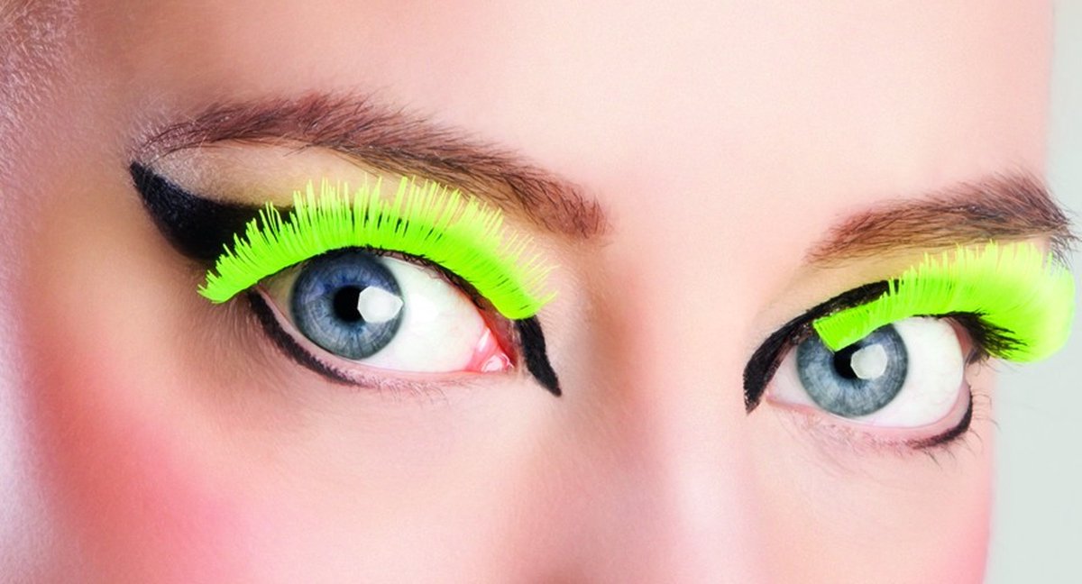 Wimpern Basic Neon gelb