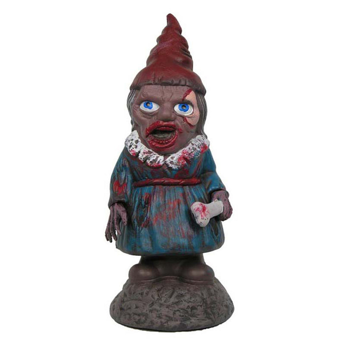 Halloween Gartenzwerg Lady Zombie 40 cm Gruselige Gartendeko Figur für Innen & Außen Horror-Deko für Garten, Terrasse & Partys