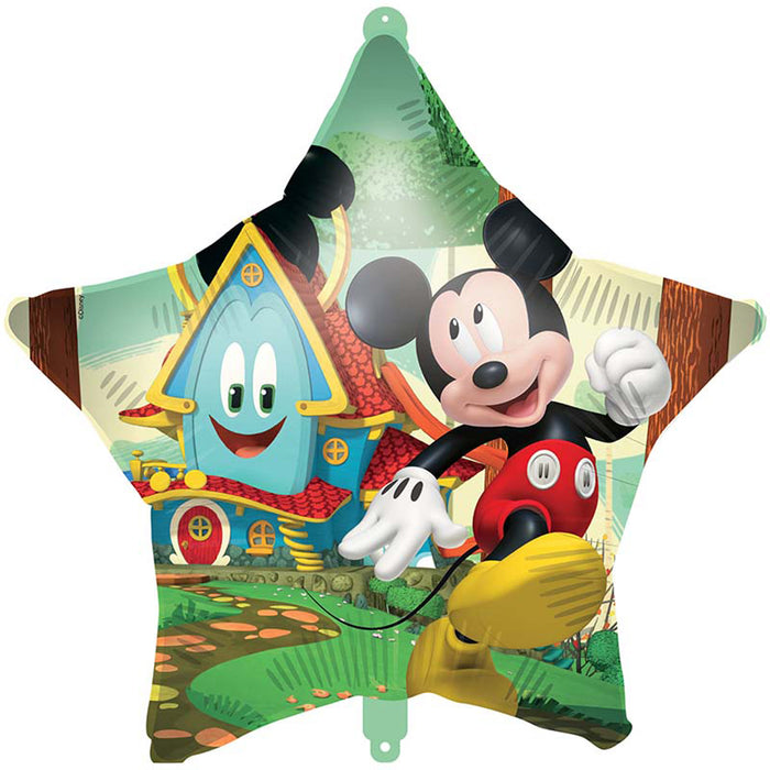 ABC18 Stern Folienballon "Mickey Rock The House" | Ø 45 cm