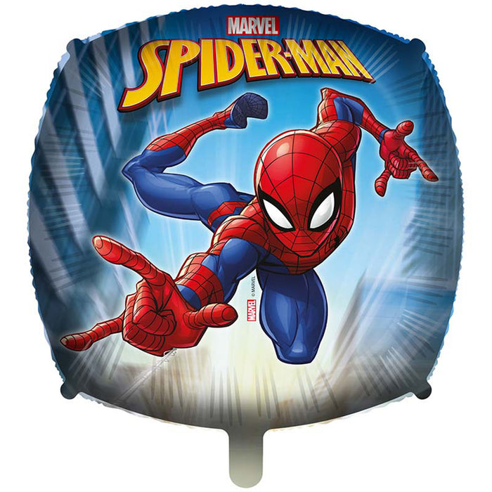 ABC18 Quadrat Folienballon "Spiderman" | Ø 45 cm
