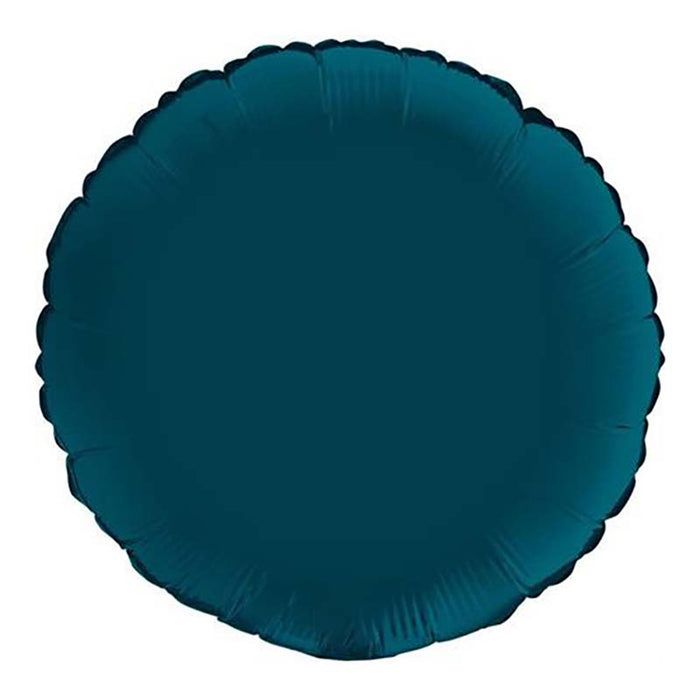 Folienballon Lose - Uni Rund ø 46 cm | Petrol Blue