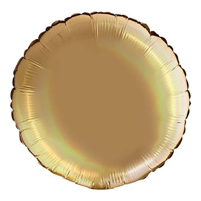 Folienballon Lose - Uni Rund ø 46 cm | Holo Champagner