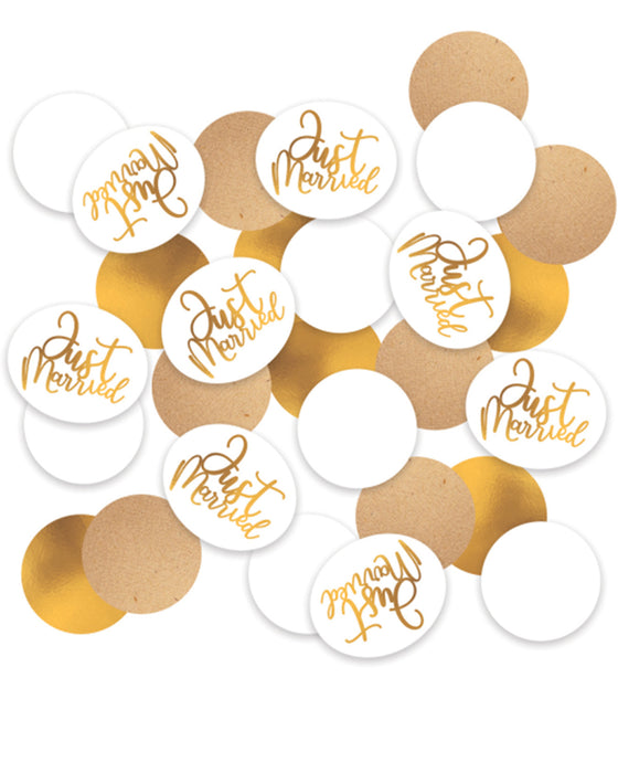 Konfetti "Just Married" 14 g | Gold - Hochzeit Party Dekoration