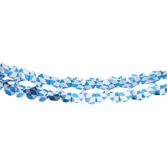 Girlande Papier Bayern Weiss-Blau | 4m