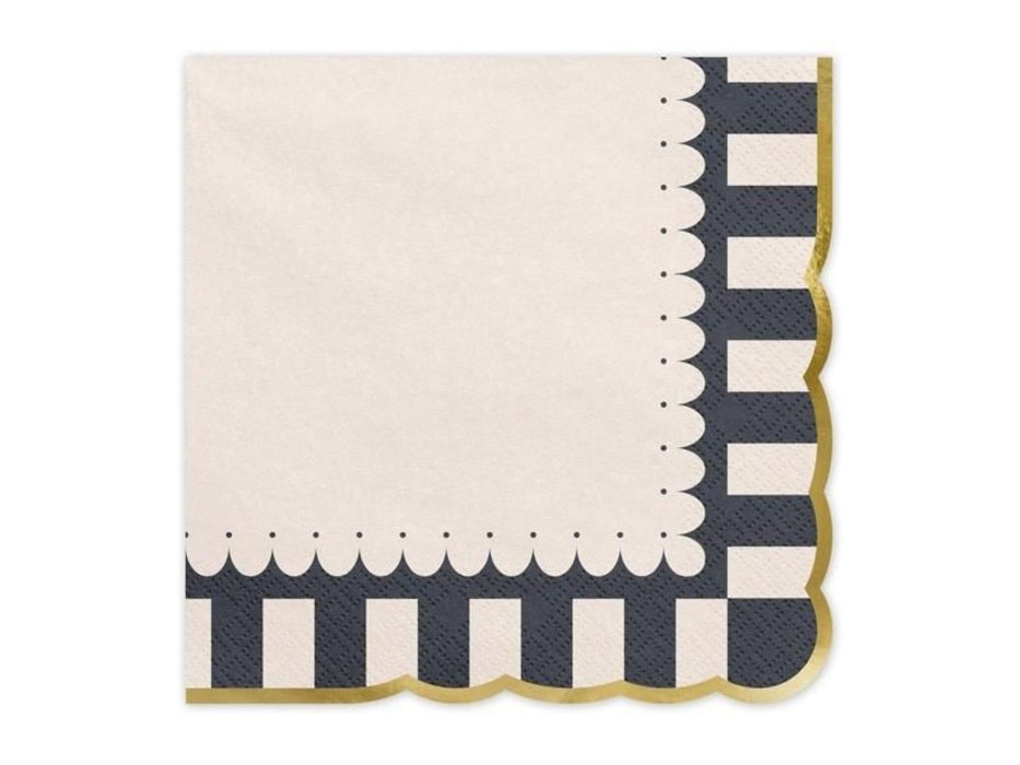 Servietten "Halloween Spinne" 33x33cm/12Stk. | Creme