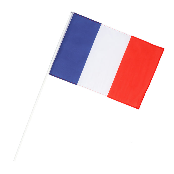 Polyester Handfahne "Frankreich" | 30 x 45 cm | 76 cm Stick