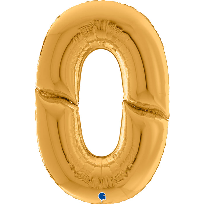 Riesenzahl Giant - Folienballon 64"/162cm - Gold #0