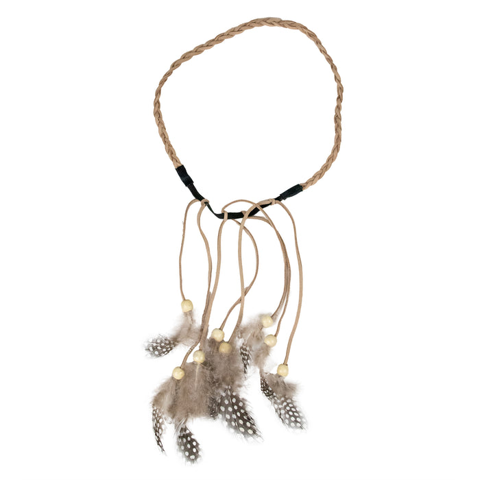 Kopfschmuck Kleiner Falke mit Federn | Hippie Wilder Westen Kostüm