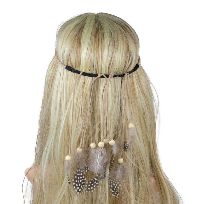 Kopfschmuck Kleiner Falke mit Federn | Hippie Wilder Westen Kostüm