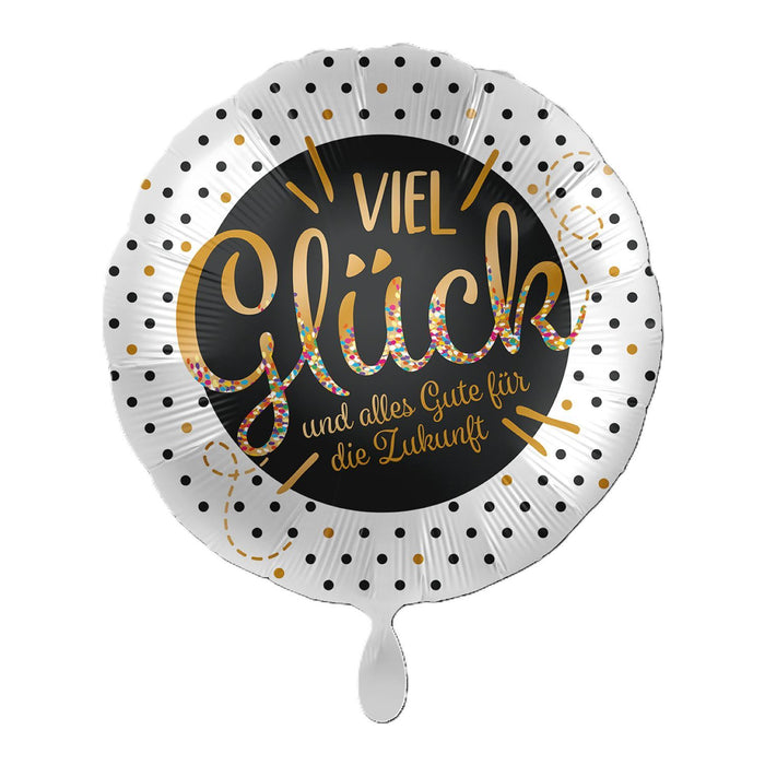 ABC18 Folienballon Ø 43cm "Viel Glück und alles Gute für die Zukunft"